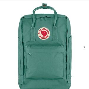 NWT Fjallraven Kanken Laptop 17" Backpack in Frost Green